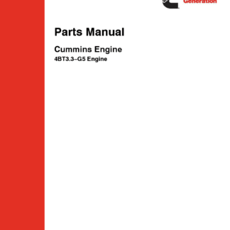 Cummins 4BT3.3-G5 Engine Parts Manual PDF Download