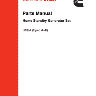 Cummins GSBA, RS 13A, 13 kW Parts Manual PDF Download