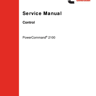 Cummins PCC 2100, Control Service Manual PDF Download