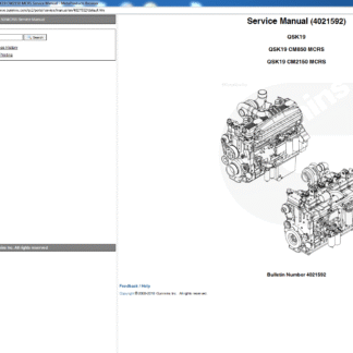 Cummins QSK19 QSK19 CM850 MCRS and QSK19 CM2150 MCRS Service Manual PDF Download