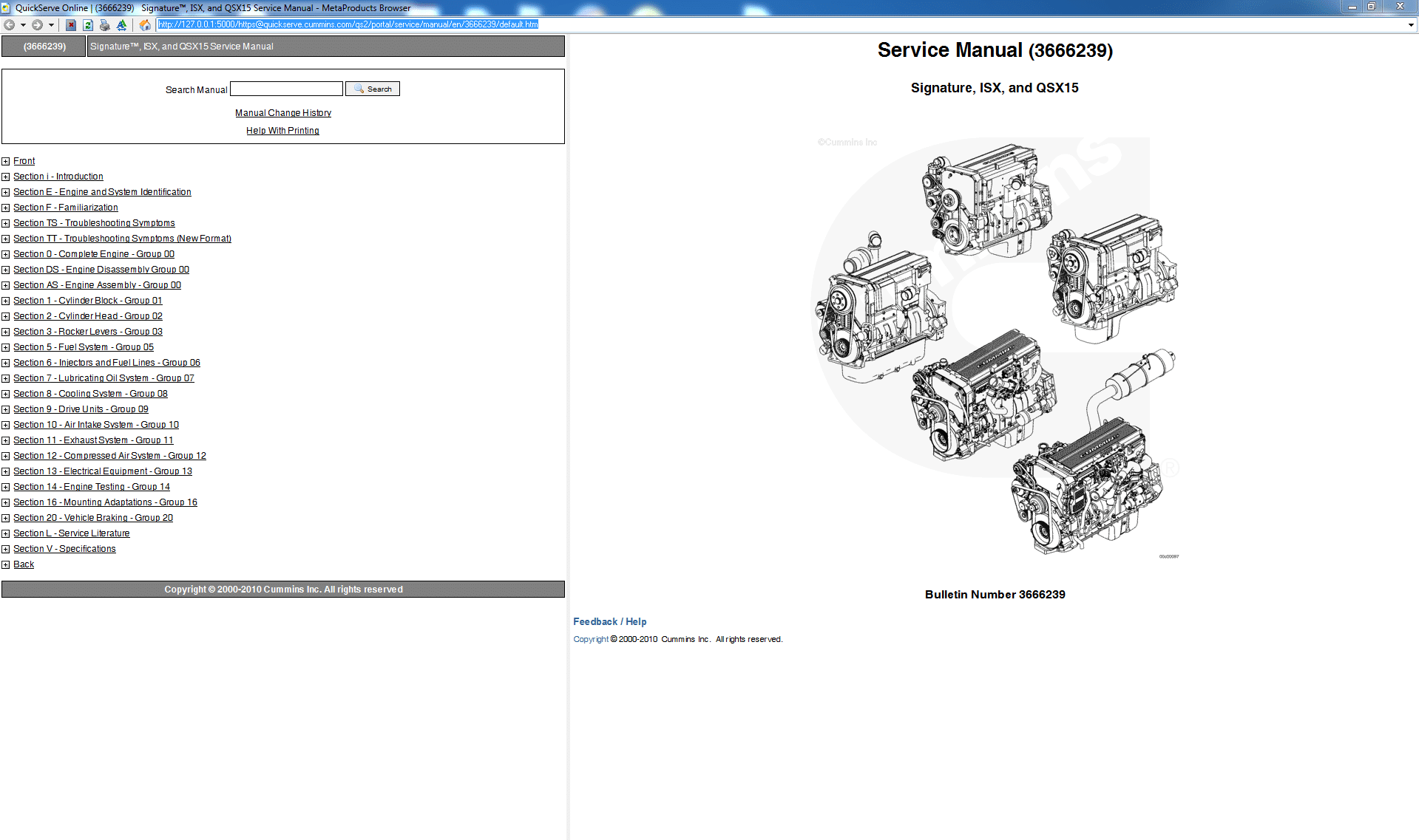 Cummins Signature, ISX and QSX15 Service Manual PDF Download