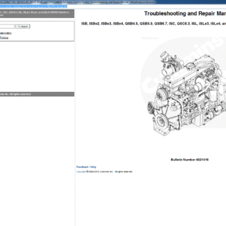 Cummins Troubleshooting and Repair Manual ISB ISBe QSB QSC ISL QSL CM850 Electronic Control System PDF Download