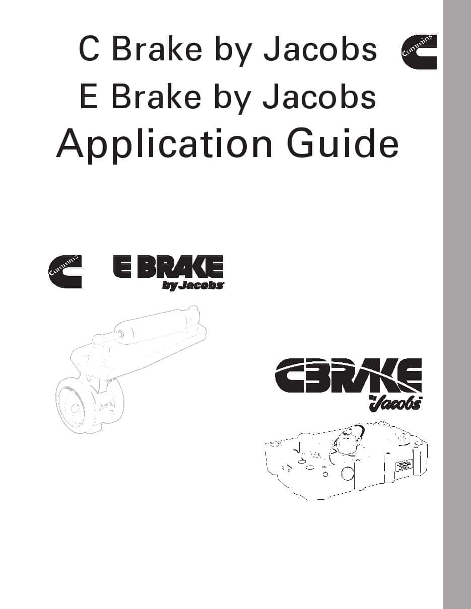 Cummins – Jacobs Brake Model C & E Manual PDF Download
