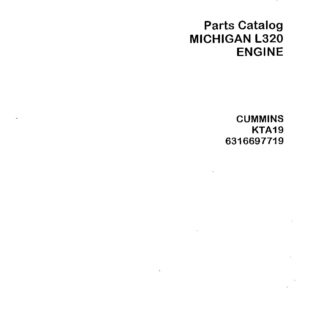 MICHIGAN L320 ENGINE CUMMINS WHEEL LOADER Parts Manual PDF Download